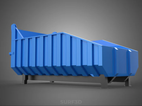 DUMP BED BODY BOX CONTAINER BIN CARGO TRUCK VEHICLE PICK UP CAR 3D Model