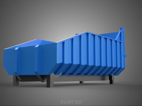 DUMP BED BODY BOX CONTAINER BIN CARGO TRUCK VEHICLE PICK UP CAR 3D Model