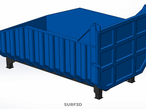 DUMP BED BODY BOX CONTAINER BIN CARGO TRUCK VEHICLE PICK UP CAR Modelo 3D