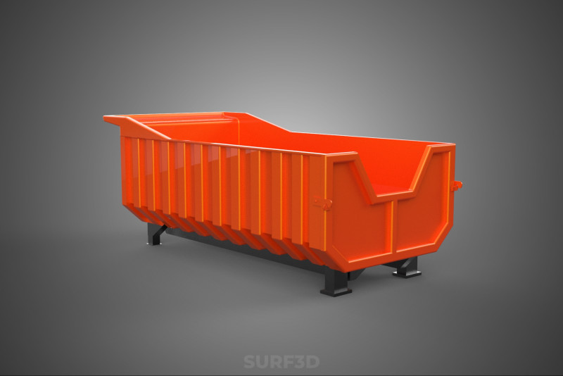 TRUCK BED DUMP BODY BOX CONTAINER BIN CARGO VEHICLE PICK UP CAR 3D Модель .c4d .max .obj .3ds .fbx .stl .blend