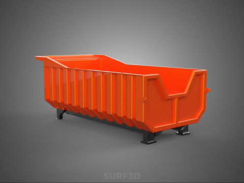 TRUCK BED DUMP BODY BOX CONTAINER BIN CARGO VEHICLE PICK UP CAR 3D Model