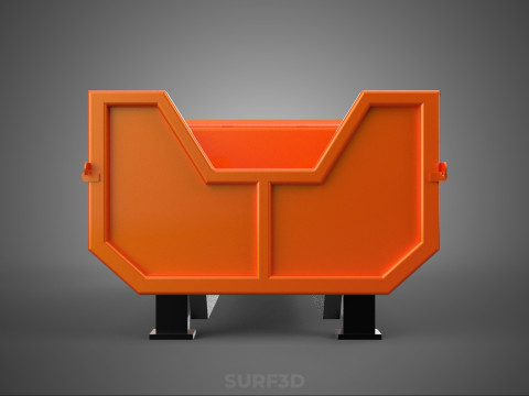TRUCK BED DUMP BODY BOX CONTAINER BIN CARGO VEHICLE PICK UP CAR 3D Модель