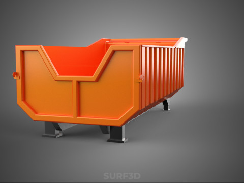 TRUCK BED DUMP BODY BOX CONTAINER BIN CARGO VEHICLE PICK UP CAR 3D Модель