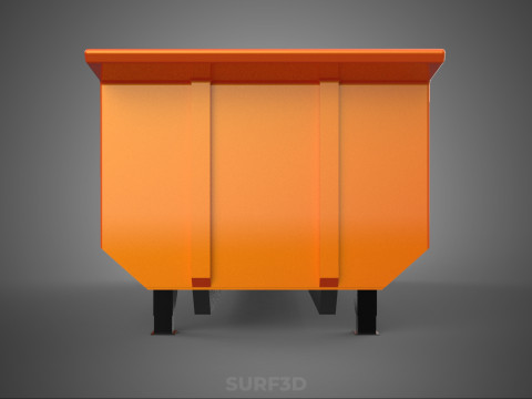 TRUCK BED DUMP BODY BOX CONTAINER BIN CARGO VEHICLE PICK UP CAR 3D Модель