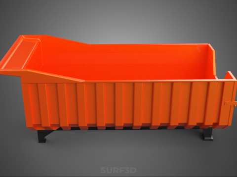 TRUCK BED DUMP BODY BOX CONTAINER BIN CARGO VEHICLE PICK UP CAR 3D Модель