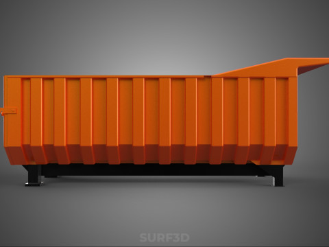 TRUCK BED DUMP BODY BOX CONTAINER BIN CARGO VEHICLE PICK UP CAR 3D Модель
