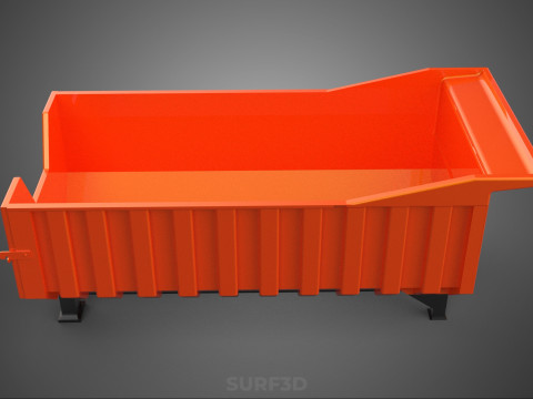 TRUCK BED DUMP BODY BOX CONTAINER BIN CARGO VEHICLE PICK UP CAR 3D Модель
