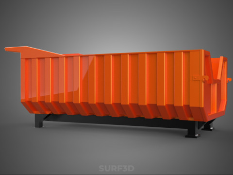 TRUCK BED DUMP BODY BOX CONTAINER BIN CARGO VEHICLE PICK UP CAR 3D Модель