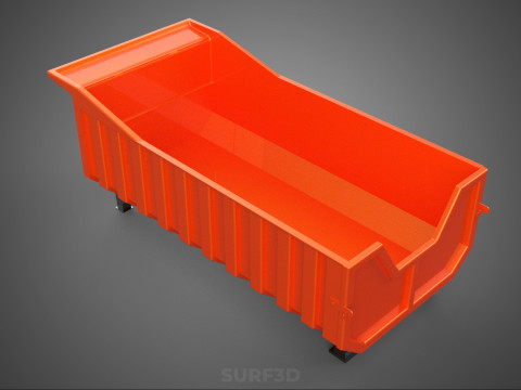 TRUCK BED DUMP BODY BOX CONTAINER BIN CARGO VEHICLE PICK UP CAR 3D Модель