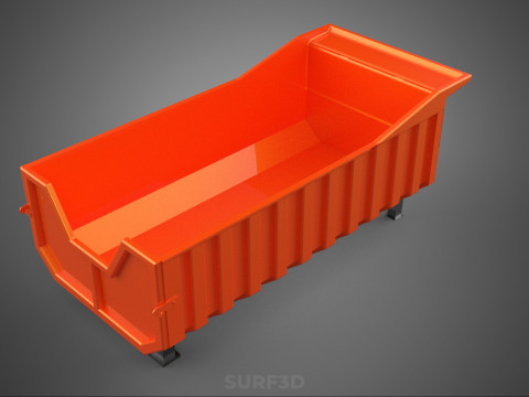 TRUCK BED DUMP BODY BOX CONTAINER BIN CARGO VEHICLE PICK UP CAR 3D Модель