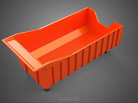TRUCK BED DUMP BODY BOX CONTAINER BIN CARGO VEHICLE PICK UP CAR 3D Модель