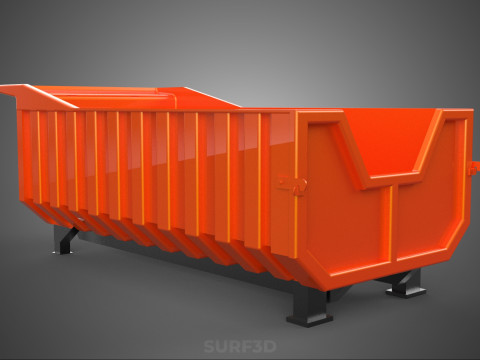 TRUCK BED DUMP BODY BOX CONTAINER BIN CARGO VEHICLE PICK UP CAR 3D Модель