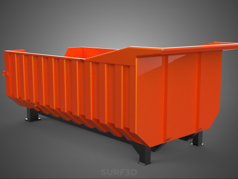 TRUCK BED DUMP BODY BOX CONTAINER BIN CARGO VEHICLE PICK UP CAR 3D Модель