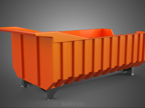 TRUCK BED DUMP BODY BOX CONTAINER BIN CARGO VEHICLE PICK UP CAR 3D Модель