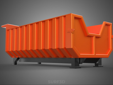 TRUCK BED DUMP BODY BOX CONTAINER BIN CARGO VEHICLE PICK UP CAR 3D Модель