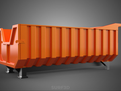 TRUCK BED DUMP BODY BOX CONTAINER BIN CARGO VEHICLE PICK UP CAR 3D Модель