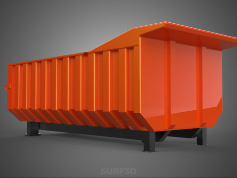 TRUCK BED DUMP BODY BOX CONTAINER BIN CARGO VEHICLE PICK UP CAR 3D Модель