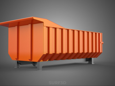 TRUCK BED DUMP BODY BOX CONTAINER BIN CARGO VEHICLE PICK UP CAR 3D Модель