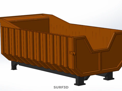 ГРУЗОВИК КРОВАТЬ САМОСВАЛЬНЫЙ КУЗОВ КОРОБКА КОНТЕЙНЕР БУНКЕР ГРУЗОВОЙ АВТОМОБИЛЬ ПИКАП АВТОМОБИЛЬ 3D Модель