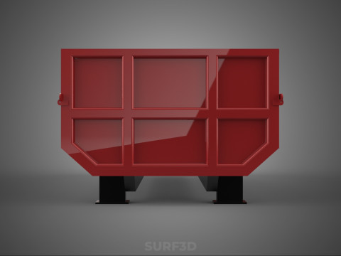 BIN TRUCK BED DUMP BODY BOX CONTAINER CARGO VEHICLE PICK UP CAR Model 3D