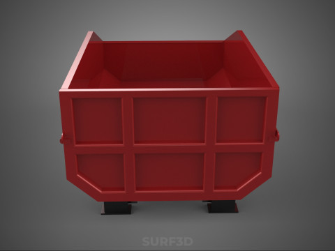BIN TRUCK BED DUMP BODY BOX CONTAINER CARGO VEHICLE PICK UP CAR Model 3D