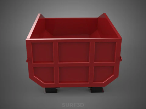 BIN CAMINH&Atilde;O CAMA DUMP BODY BOX RECIPIENTE VE&Iacute;CULO DE CARGA PICK UP CARRO Modelo 3D