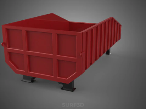 BIN CAMINH&Atilde;O CAMA DUMP BODY BOX RECIPIENTE VE&Iacute;CULO DE CARGA PICK UP CARRO Modelo 3D