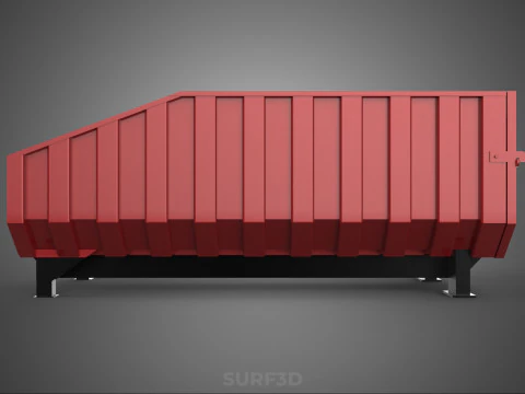 BIN CAMINH&Atilde;O CAMA DUMP BODY BOX RECIPIENTE VE&Iacute;CULO DE CARGA PICK UP CARRO Modelo 3D