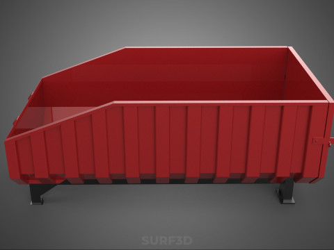 BIN TRUCK BED DUMP BODY BOX CONTAINER CARGO VEHICLE PICK UP CAR Model 3D