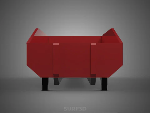 BIN CAMINH&Atilde;O CAMA DUMP BODY BOX RECIPIENTE VE&Iacute;CULO DE CARGA PICK UP CARRO Modelo 3D