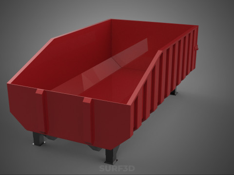 BIN TRUCK BED DUMP BODY BOX CONTAINER CARGO VEHICLE PICK UP CAR Model 3D