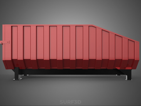 BIN TRUCK BED DUMP BODY BOX CONTAINER CARGO VEHICLE PICK UP CAR Model 3D