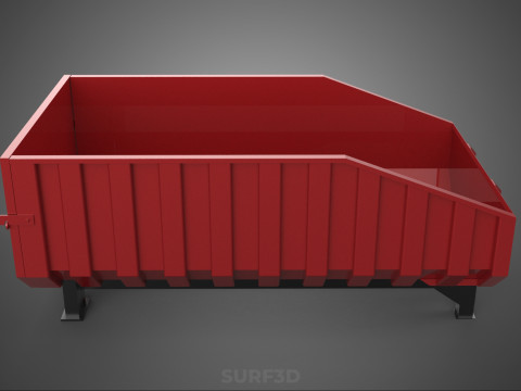BIN TRUCK BED DUMP BODY BOX CONTAINER CARGO VEHICLE PICK UP CAR Model 3D