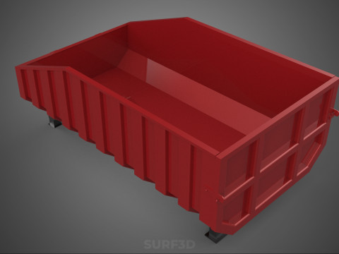 BIN TRUCK BED DUMP BODY BOX CONTAINER CARGO VEHICLE PICK UP CAR Model 3D