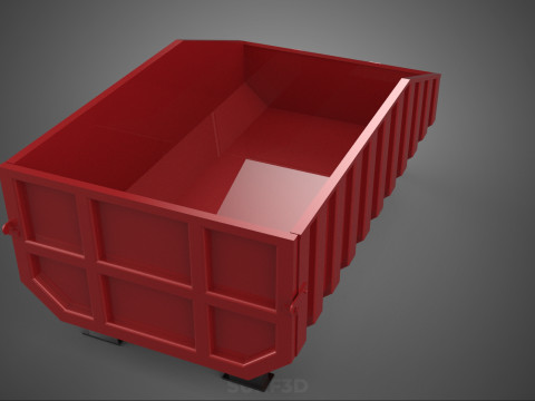 BIN TRUCK BED DUMP BODY BOX CONTAINER CARGO VEHICLE PICK UP CAR Model 3D