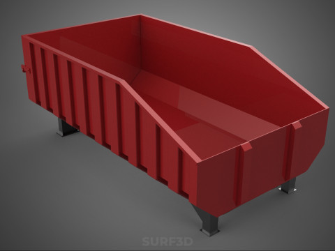 BIN TRUCK BED DUMP BODY BOX CONTAINER CARGO VEHICLE PICK UP CAR Model 3D