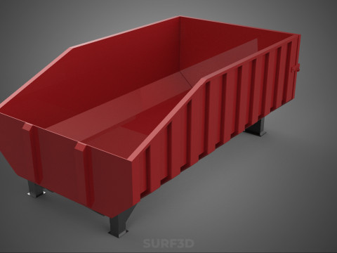 BIN TRUCK BED DUMP BODY BOX CONTAINER CARGO VEHICLE PICK UP CAR Model 3D