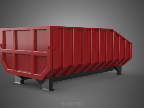 BIN TRUCK BED DUMP BODY BOX CONTAINER CARGO VEHICLE PICK UP CAR Model 3D