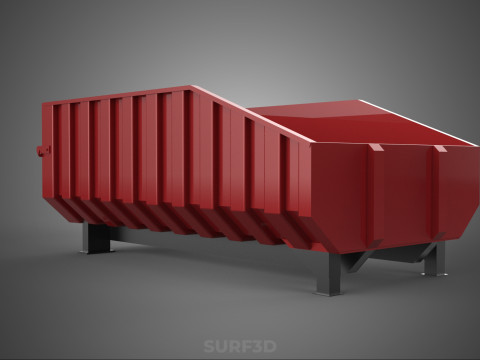 BIN TRUCK BED DUMP BODY BOX CONTAINER CARGO VEHICLE PICK UP CAR Model 3D