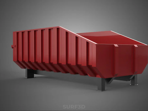 BIN CAMINH&Atilde;O CAMA DUMP BODY BOX RECIPIENTE VE&Iacute;CULO DE CARGA PICK UP CARRO Modelo 3D