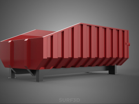 BIN TRUCK BED DUMP BODY BOX CONTAINER CARGO VEHICLE PICK UP CAR Model 3D