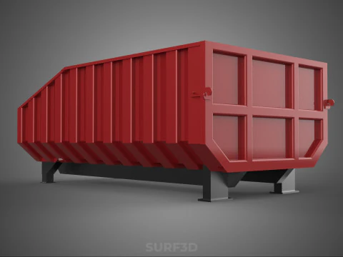 BIN CAMINH&Atilde;O CAMA DUMP BODY BOX RECIPIENTE VE&Iacute;CULO DE CARGA PICK UP CARRO Modelo 3D