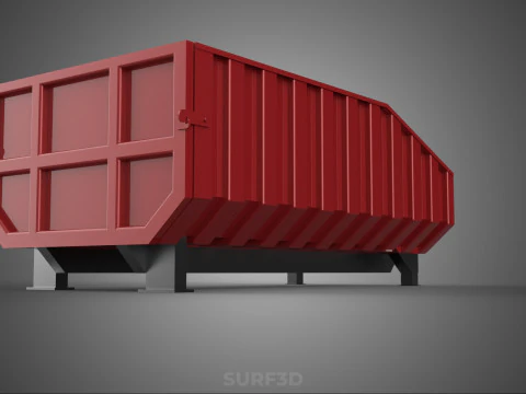 BIN CAMINH&Atilde;O CAMA DUMP BODY BOX RECIPIENTE VE&Iacute;CULO DE CARGA PICK UP CARRO Modelo 3D