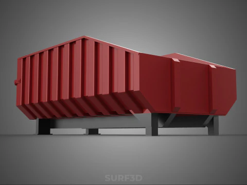 BIN CAMINH&Atilde;O CAMA DUMP BODY BOX RECIPIENTE VE&Iacute;CULO DE CARGA PICK UP CARRO Modelo 3D