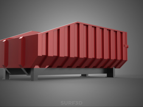 BIN TRUCK BED DUMP BODY BOX CONTAINER CARGO VEHICLE PICK UP CAR Model 3D