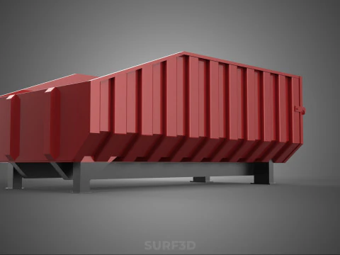 BIN CAMINH&Atilde;O CAMA DUMP BODY BOX RECIPIENTE VE&Iacute;CULO DE CARGA PICK UP CARRO Modelo 3D