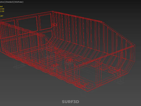 BIN CAMINH&Atilde;O CAMA DUMP BODY BOX RECIPIENTE VE&Iacute;CULO DE CARGA PICK UP CARRO Modelo 3D