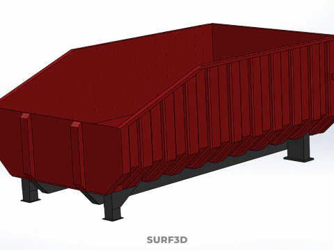 BIN CAMINH&Atilde;O CAMA DUMP BODY BOX RECIPIENTE VE&Iacute;CULO DE CARGA PICK UP CARRO Modelo 3D