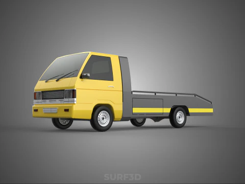 FLATBED SLEEPWAGEN AUTOVERVOER GEPARKEERDE HERSTELSERVICE OPHALEN 3D Model
