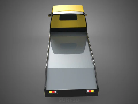 Tiefbett-Abschleppwagen, Autotransporter, geparkt, Abholung durch Bergungsdienst 3D Modell